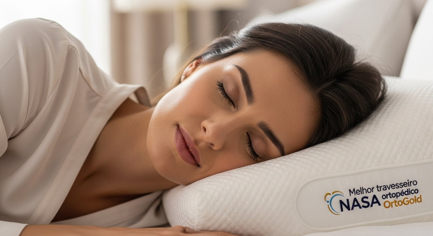Melhor travesseiro Nasa ortopédico OrtoGold para alívio de ronco