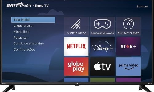 Smart TV 42” Britânia Roku TV Dolby Audio BTV42G6FR2CP
